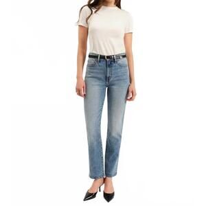 NEW DAZE smarty pants high rise slim straight jeans in face to face